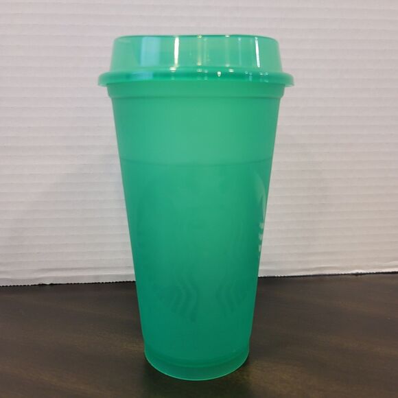 Starbucks Green Reusable Hot Cup, 2021 Summer Release 16oz Coffee Tea - Picture 1 of 5